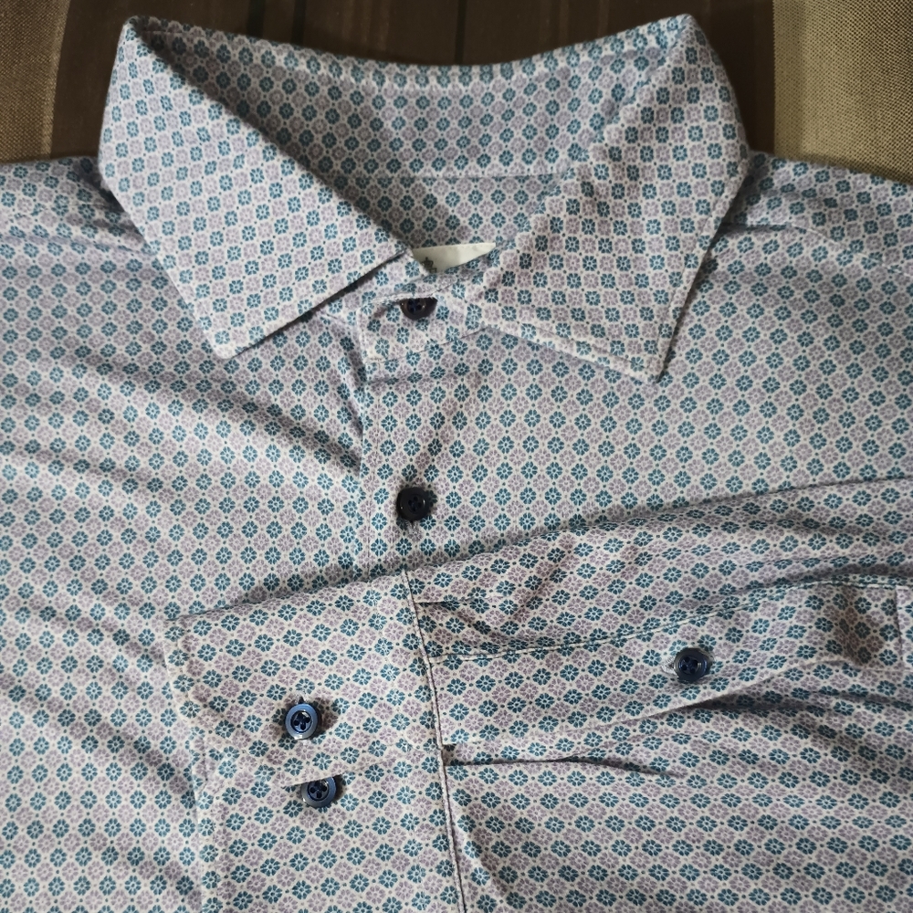 Men's Emanuel Berg Modern Fit‎ Button Down Shirt XL 17.5"